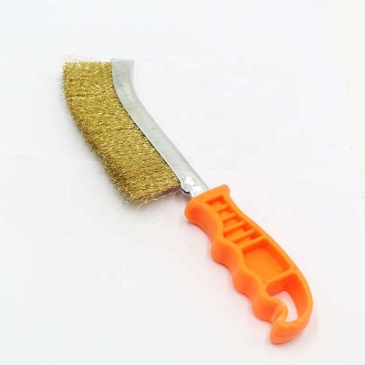 SATC -  Brass Coated Steel Knife Brush with Plastic Handle