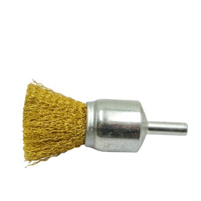 1-inch By 1/4-inch High Performance Brass Wire End Brush For Welding Rust Paint Metal Cleaning