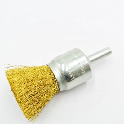 100% Brass Material 1" (25mm)  Wire End Brush with 1/4 Shake